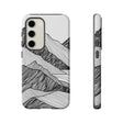 Mountain Line Art Android Case (Protective) Samsung Galaxy S23 Glossy Phone Case