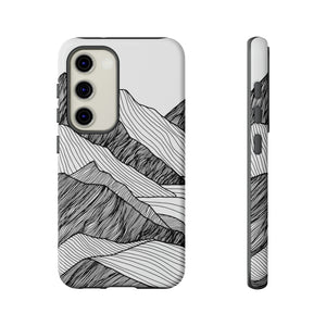 Mountain Line Art Android Case (Protective) Samsung Galaxy S23 Glossy Phone Case