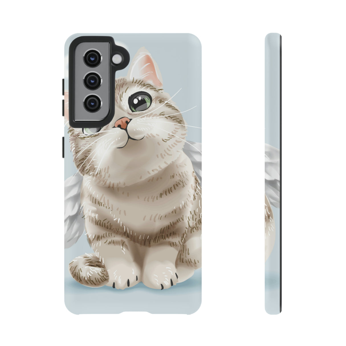 Cute Angel Cat Android Case (Protective) Samsung Galaxy S21 Matte Phone Case