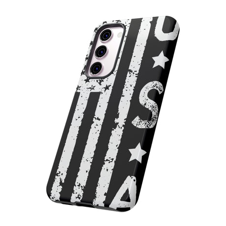 Black n White U.S Flag Android Case (Protective) Phone Case