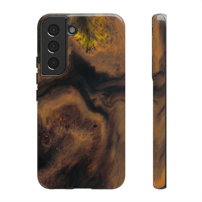 Brown Earth Ink Art Android Case (Protective) Samsung Galaxy S22 Glossy Phone Case