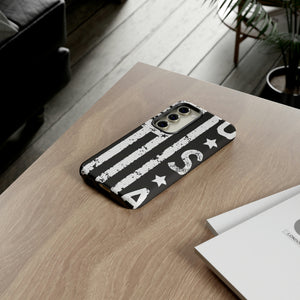 Black n White U.S Flag Android Case (Protective) Phone Case