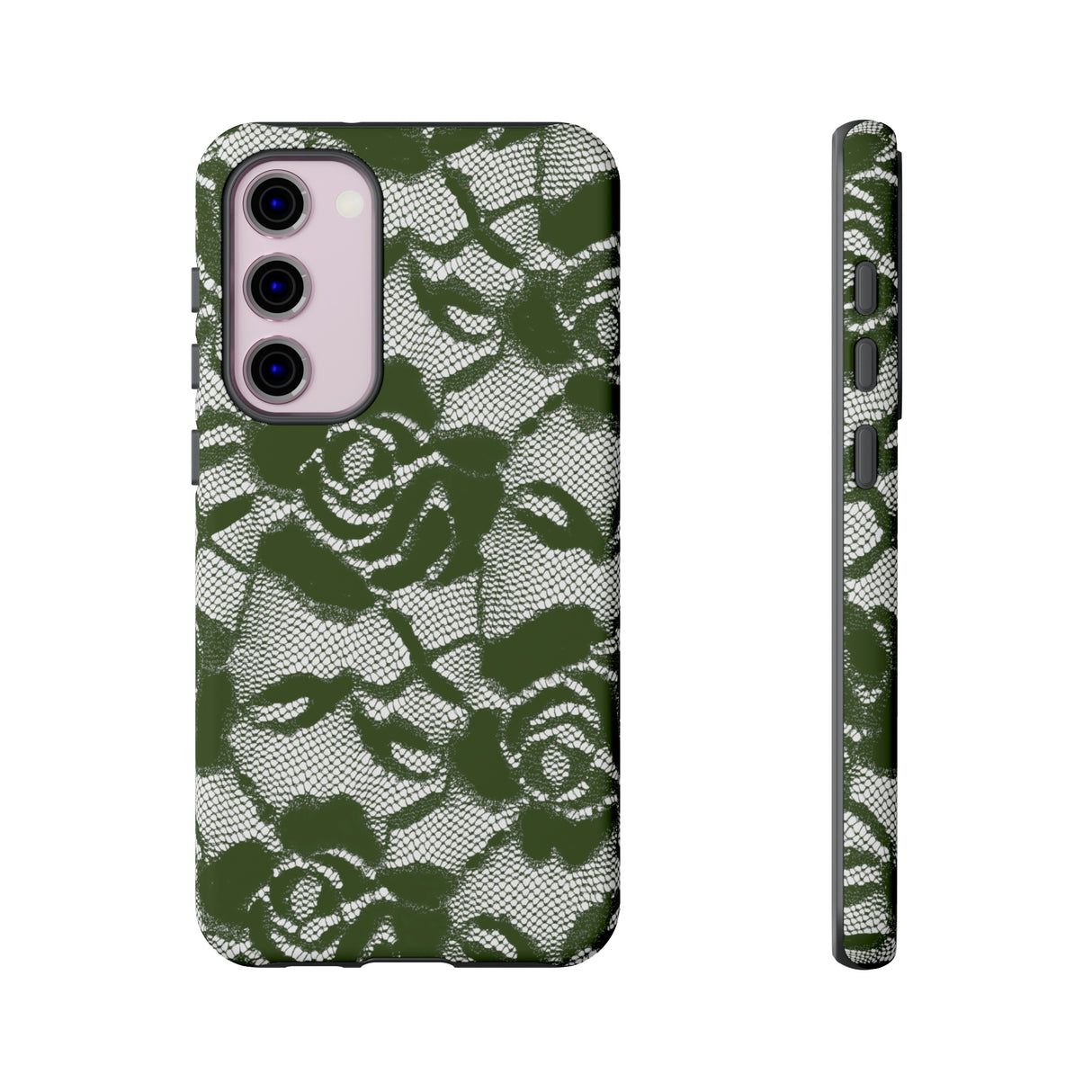 Green Rose Lace Gothic Flower Samsung Case (Protective) Samsung Galaxy S23 Plus Matte Phone Case