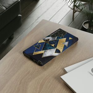 Dark Blue Geometric Android Case (Protective) Phone Case