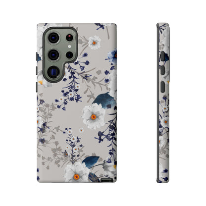 Blue Summerflowers Android Case (Protective) Samsung Galaxy S23 Ultra Matte Phone Case