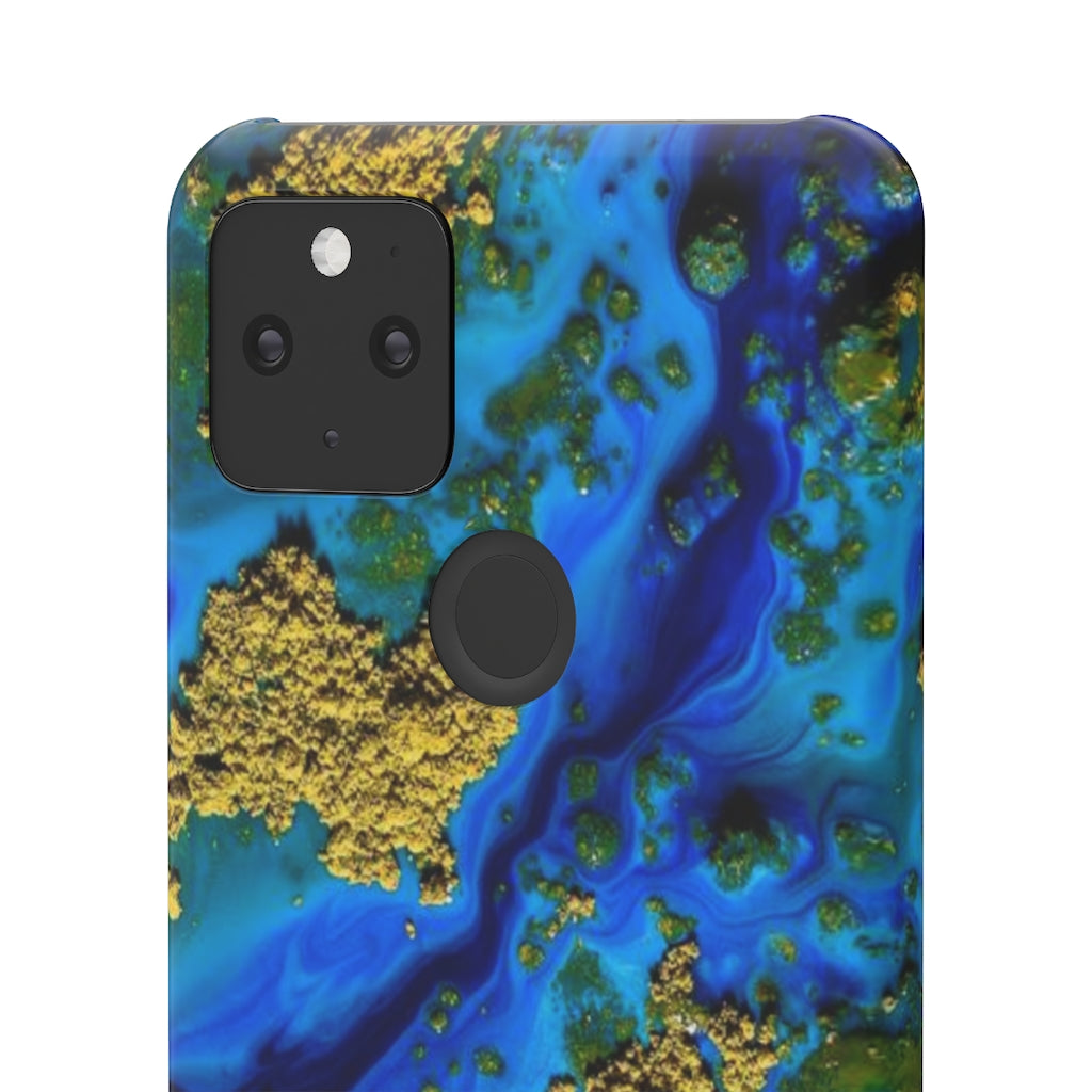 Blue Clear Ocean Ink Art Android Case (Slim) Phone Case