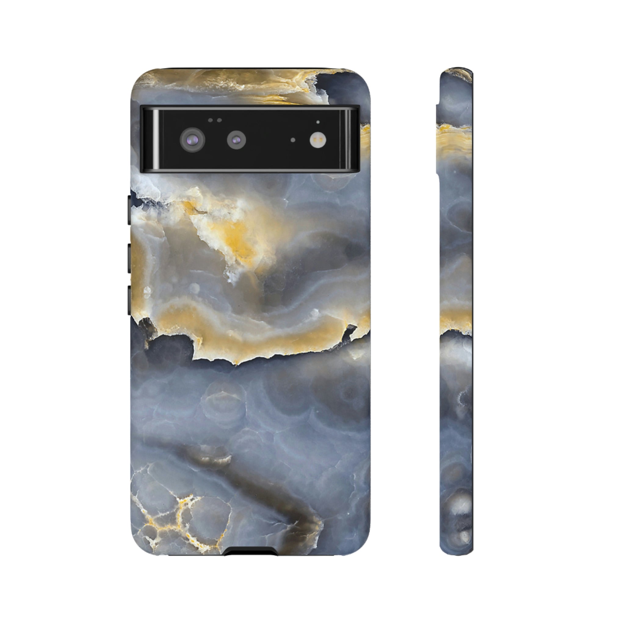 Marble Blue Gold Android Case (Protective) Google Pixel 6 Matte Phone Case