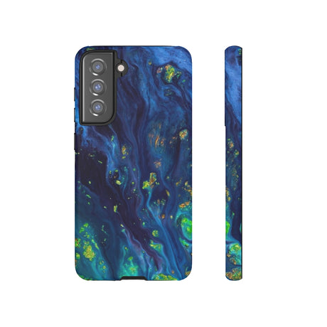 Green Opal Ink Art Android Case (Protective) Samsung S21 FE Matte Phone Case