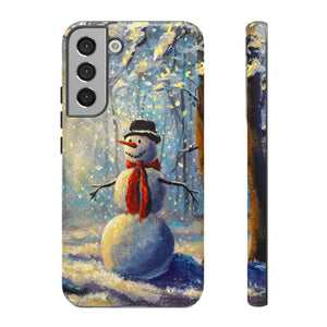 Happy Snowman Android Case (Protective) Samsung Galaxy S22 Plus Glossy Phone Case