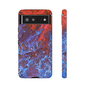 Blue Lava Ink Art Android Case (Protective) Google Pixel 6 Glossy Phone Case