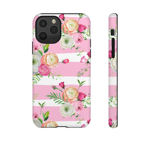 Pink Roses and Ranunculus Flowers iPhone Case (Protective) iPhone 11 Pro Matte Phone Case