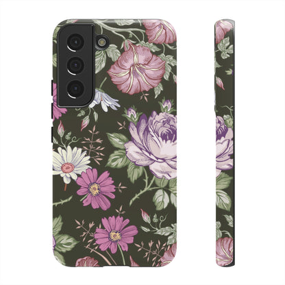 Purple Rose Vintage Flower Samsung Case (Protective) Samsung Galaxy S22 Glossy Phone Case