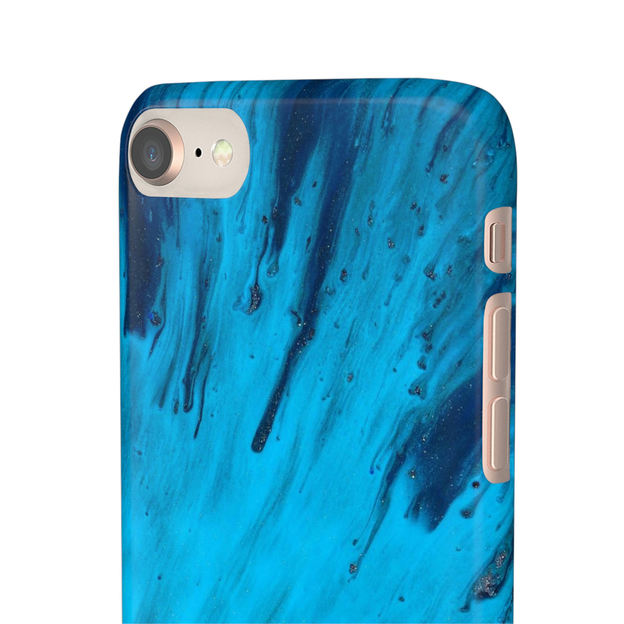 Light Blue Ink Art iPhone Case (Slim) Phone Case