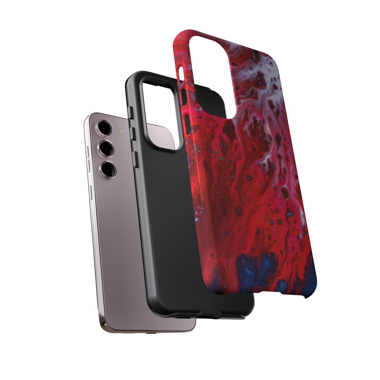 Bright Red Ink Art Android Case (Protective) Phone Case