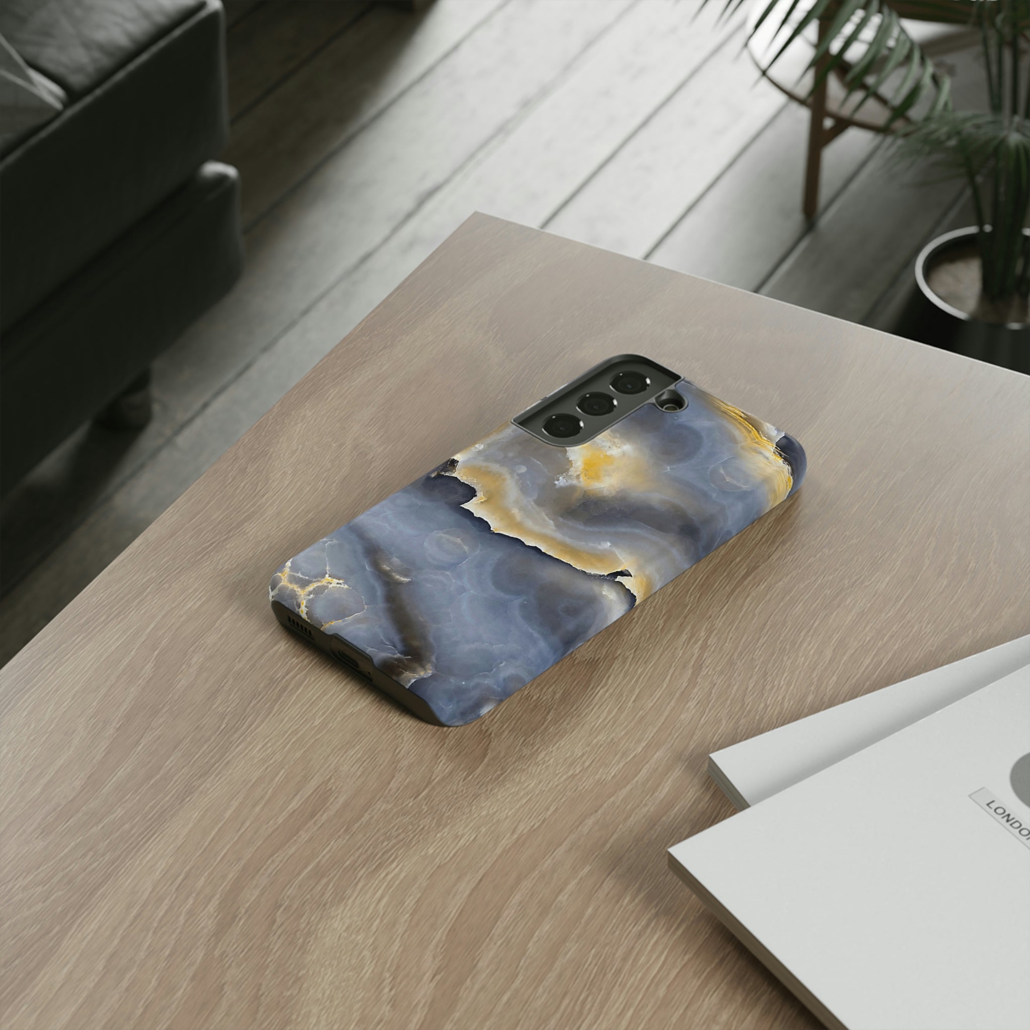 Marble Blue Gold Android Case (Protective) Phone Case