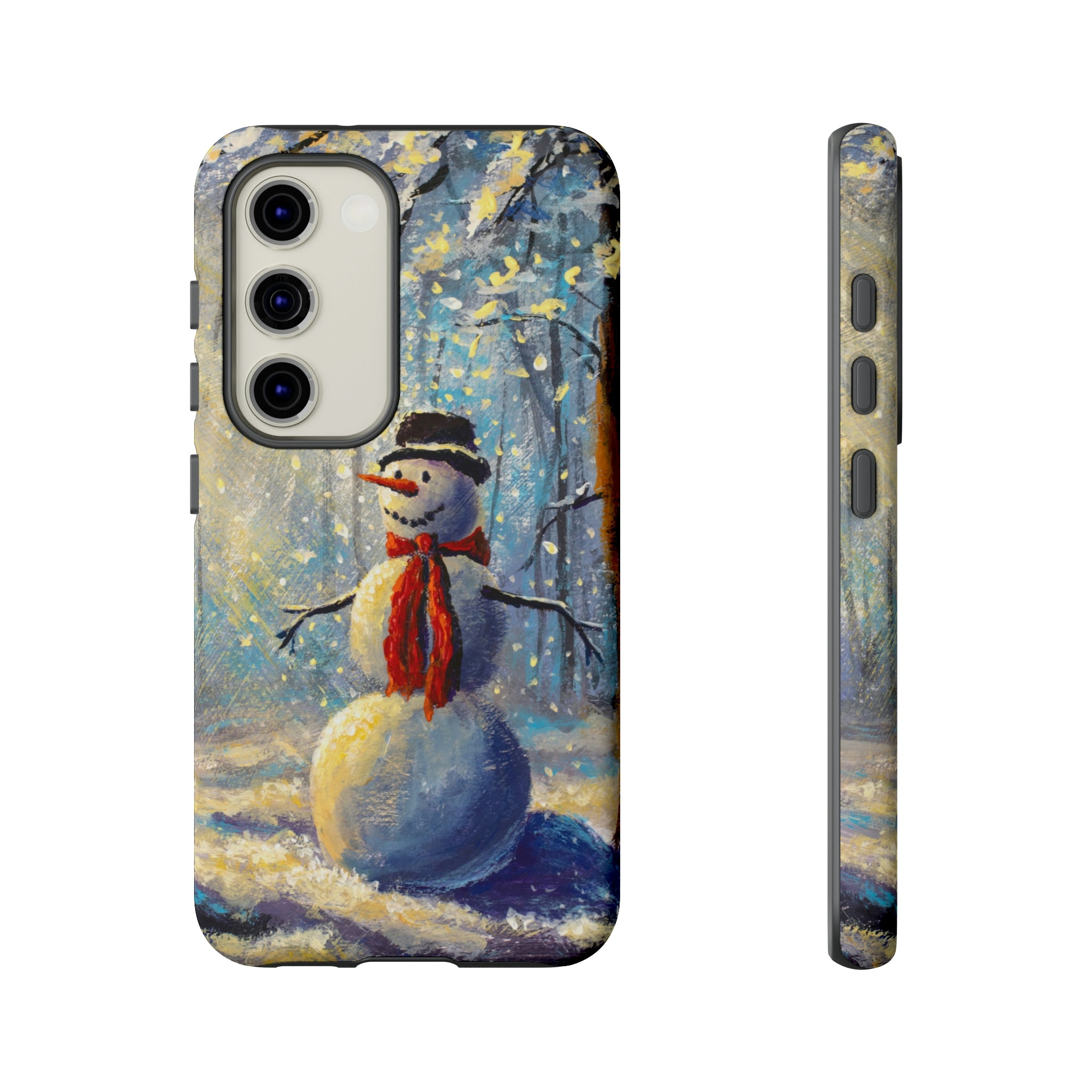 Happy Snowman Android Case (Protective) Samsung Galaxy S23 Matte Phone Case