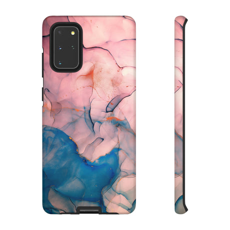 Pink Alcohol ink Marble Android Case (Protective) Samsung Galaxy S20+ Matte Phone Case