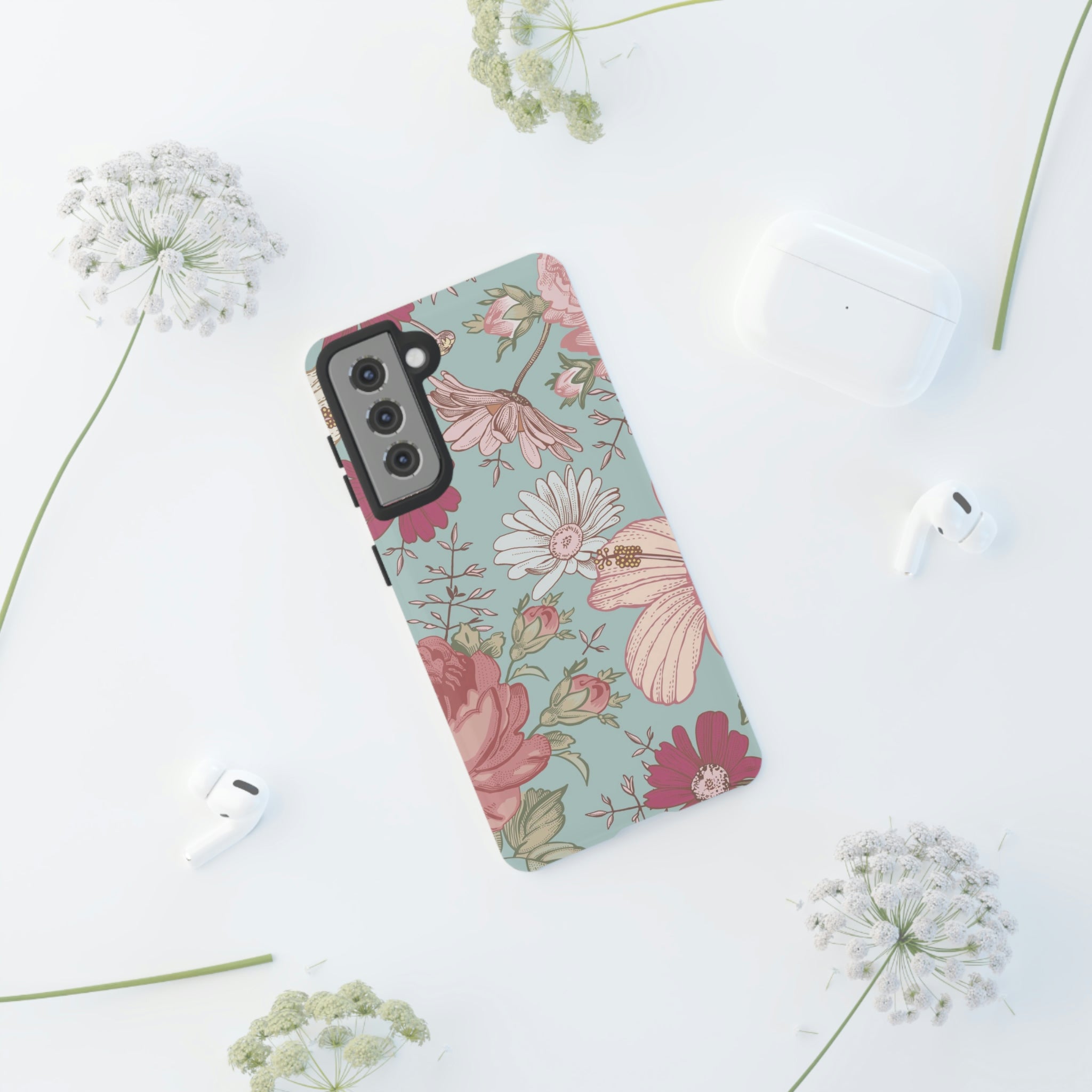 Hibiscus Vintage Flower Samsung Case (Protective) Phone Case