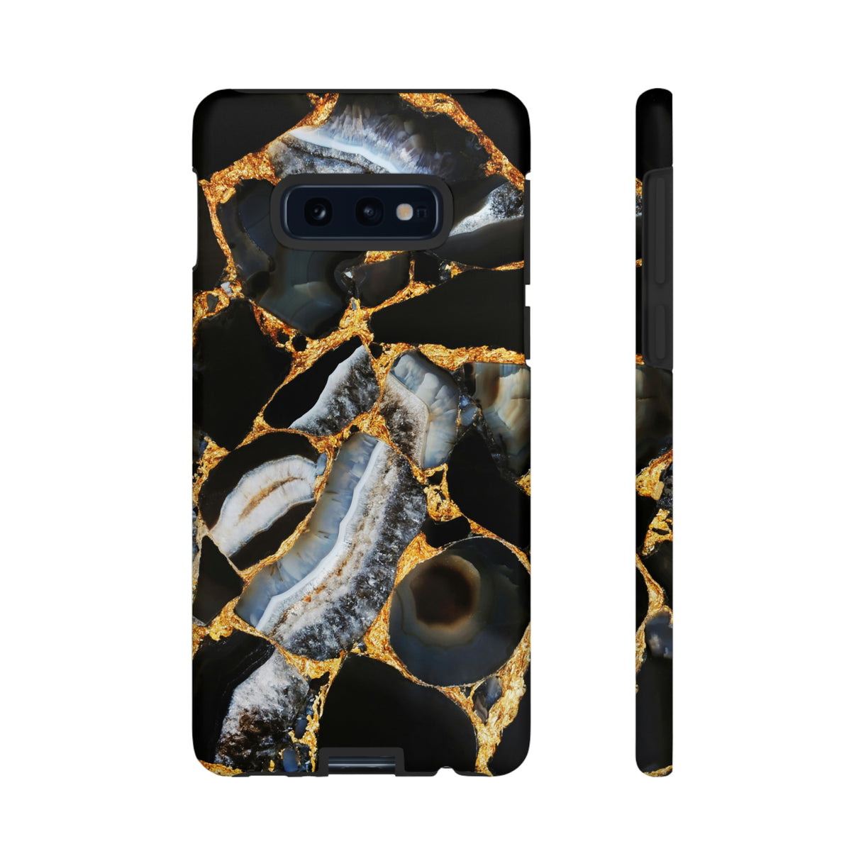 Dark Agate Marble Android Case (Protective) Samsung Galaxy S10E Matte Phone Case