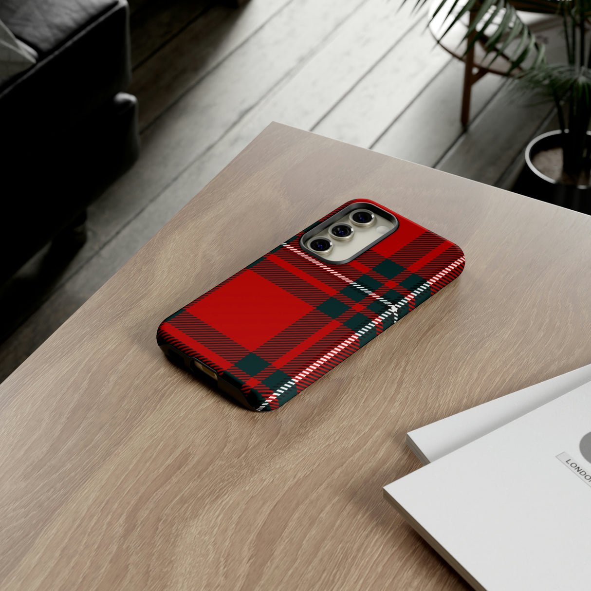 Plaid Pattern Red Android Case (Protective) Phone Case