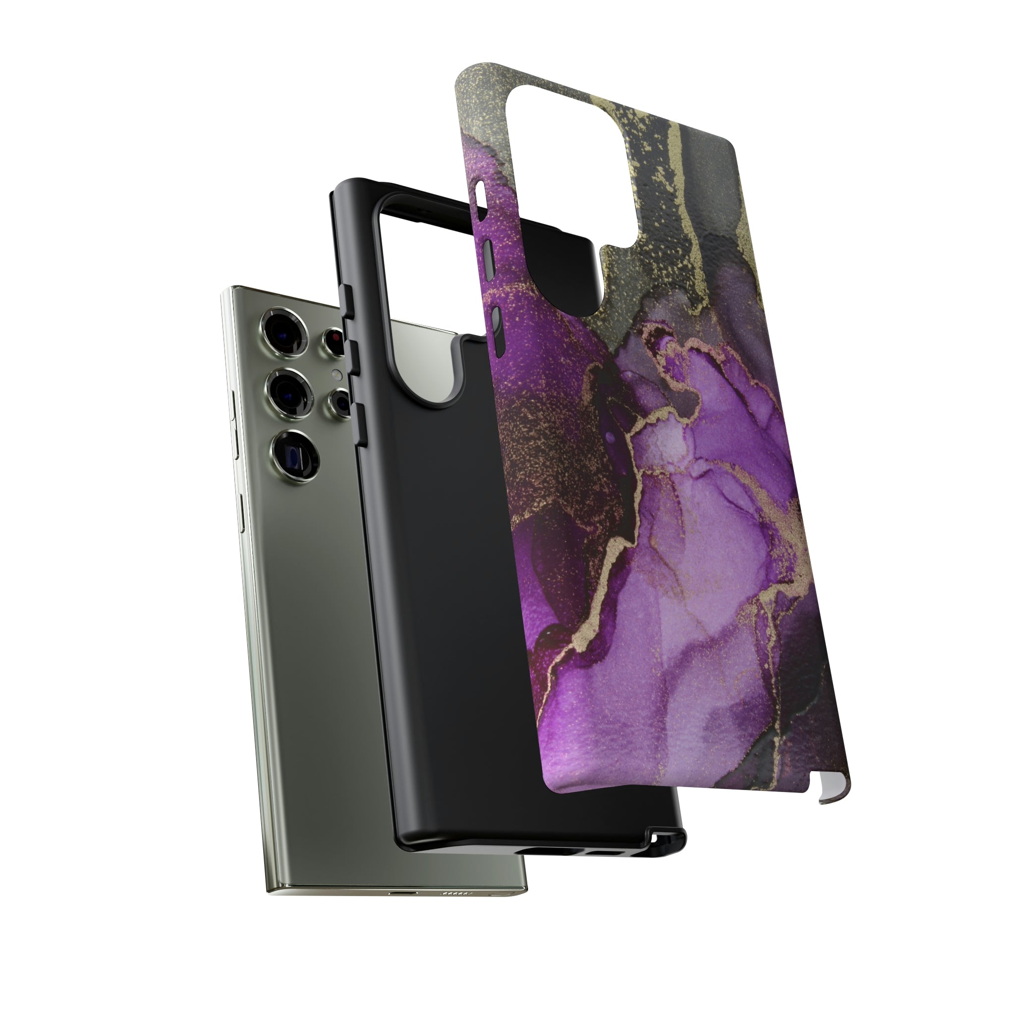 Purple Marble & Gold Android Case (Protective) Phone Case