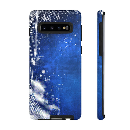 Grunge Blue Android Case (Protective) Samsung Galaxy S10 Glossy Phone Case