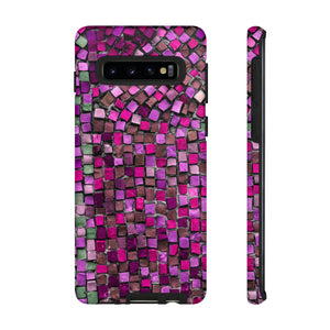 Purple Mosaic Android Case (Protective) Samsung Galaxy S10 Matte Phone Case