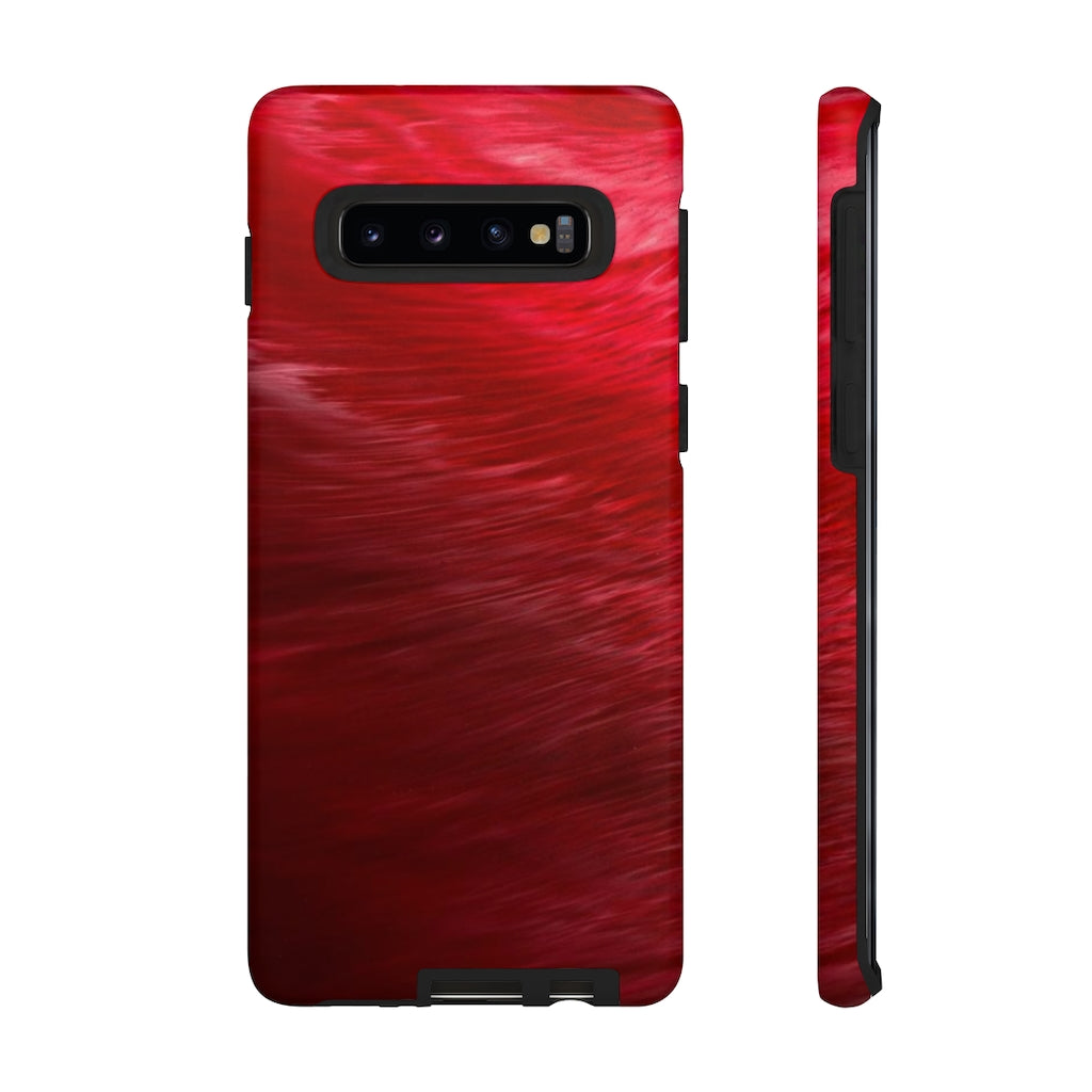 Red Feather Ink Art Android Case (Protective) Samsung Galaxy S10 Matte Phone Case