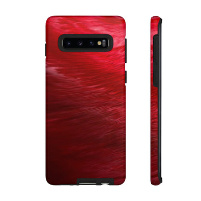 Red Feather Ink Art Android Case (Protective) Samsung Galaxy S10 Matte Phone Case