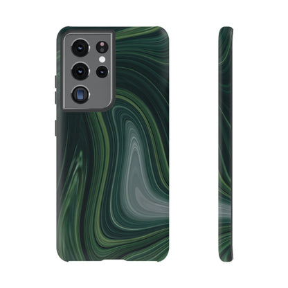 Green Marble Android Case (Protective) Samsung Galaxy S21 Ultra Matte Phone Case