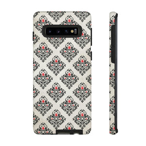 Grey Rose Gothic Flower Samsung Case (Protective) Samsung Galaxy S10 Glossy Phone Case