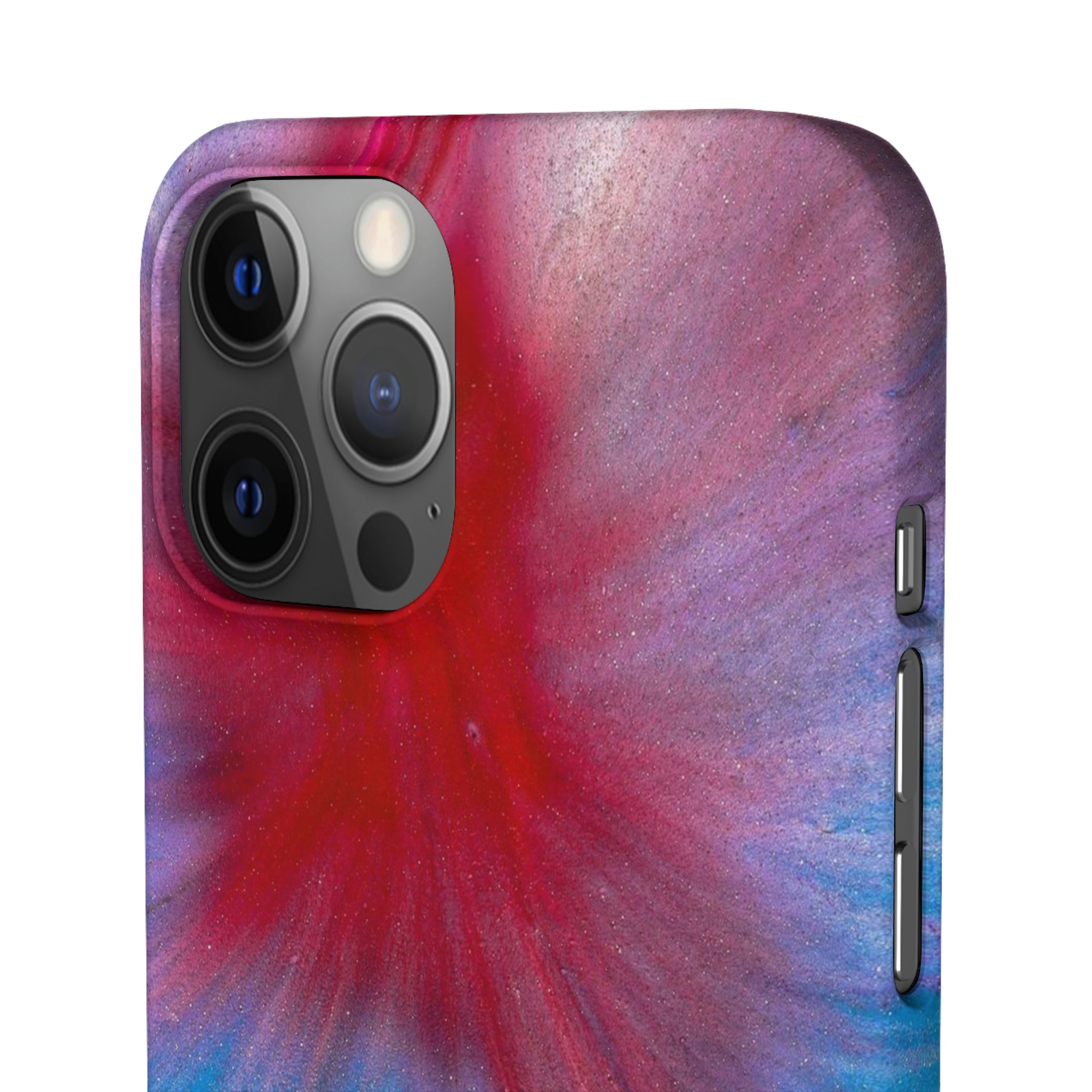 Red Warp Ink Art iPhone Case (Slim) Phone Case