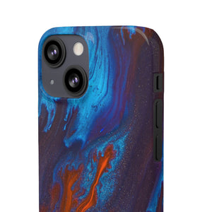 Orange Flame Ink Art iPhone Case (Slim) Phone Case