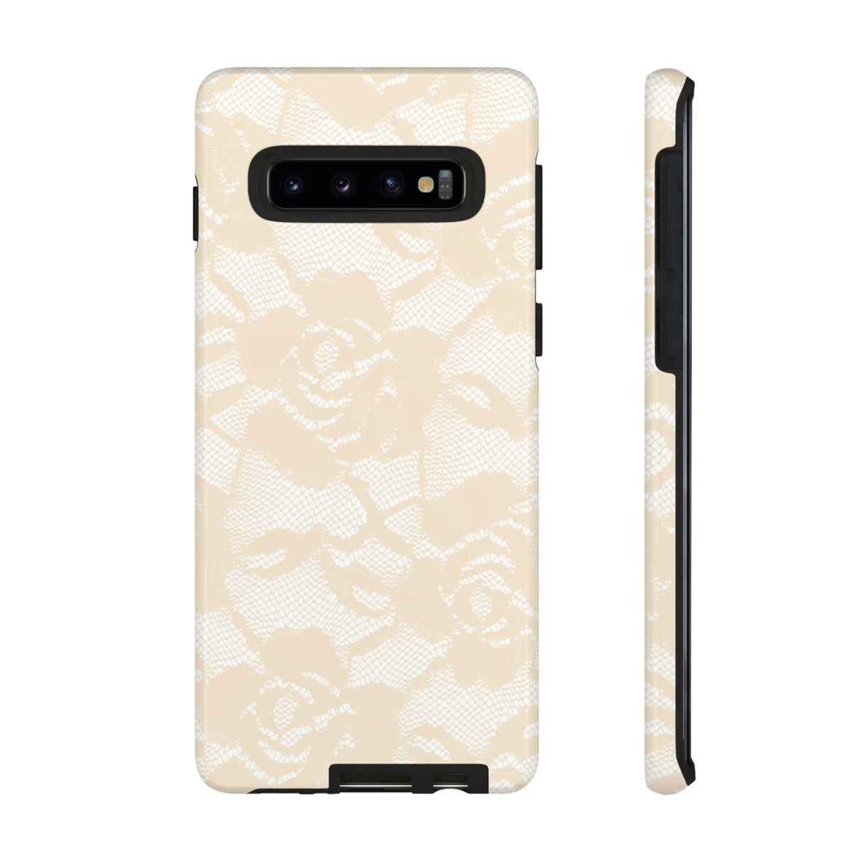 Ivory Rose Lace Gothic Flower Samsung Case (Protective) Samsung Galaxy S10 Glossy Phone Case