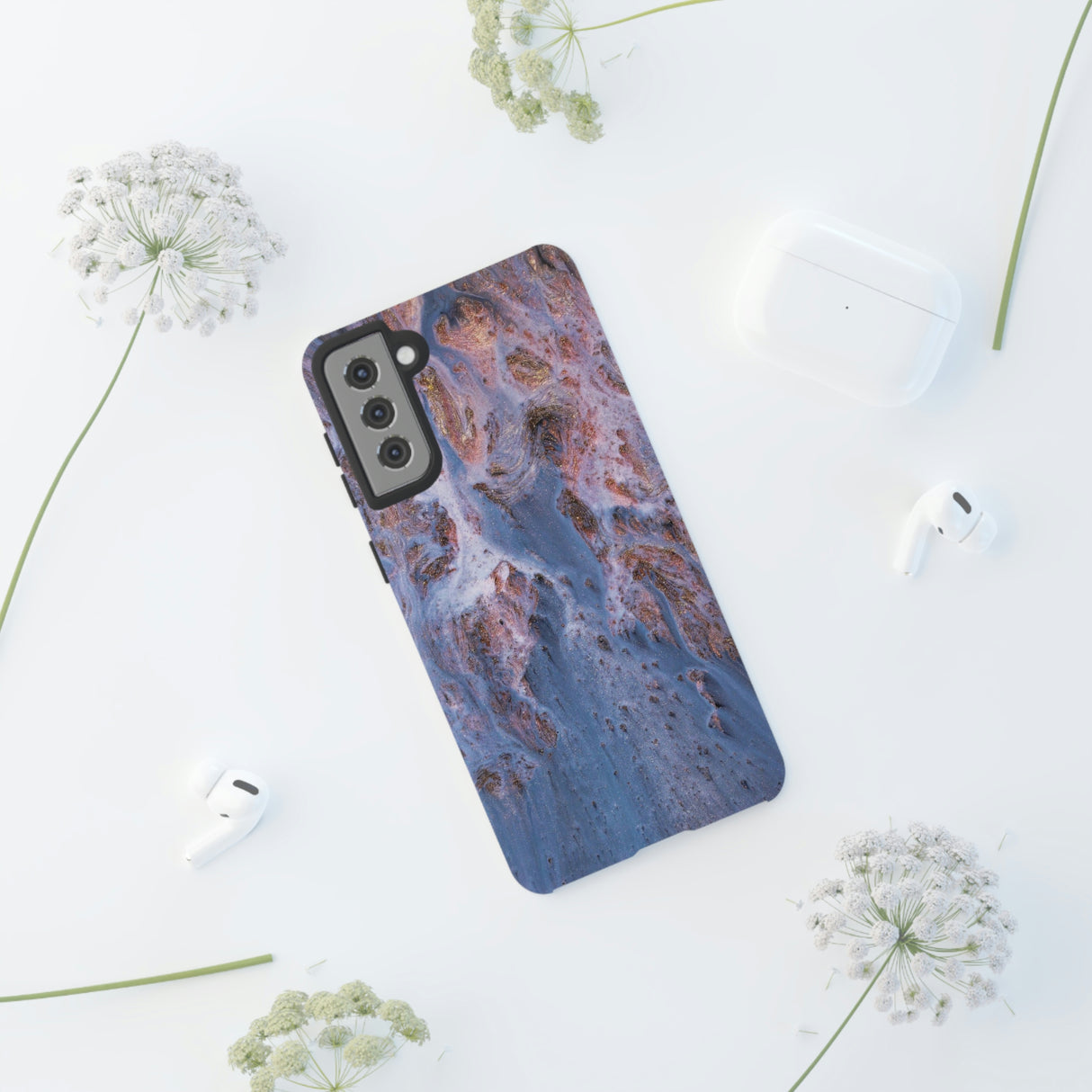 Blue Ice Ink Art Android Case (Protective) Phone Case