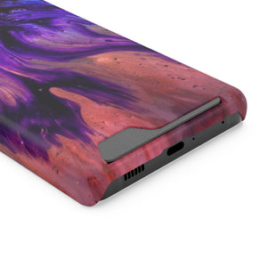 Purple Flow Ink Art Android Case (Card) Phone Case