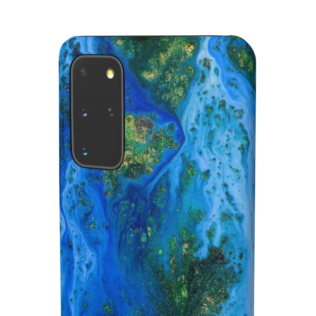 Blue Globe Ink Art Android Case (Slim) Phone Case