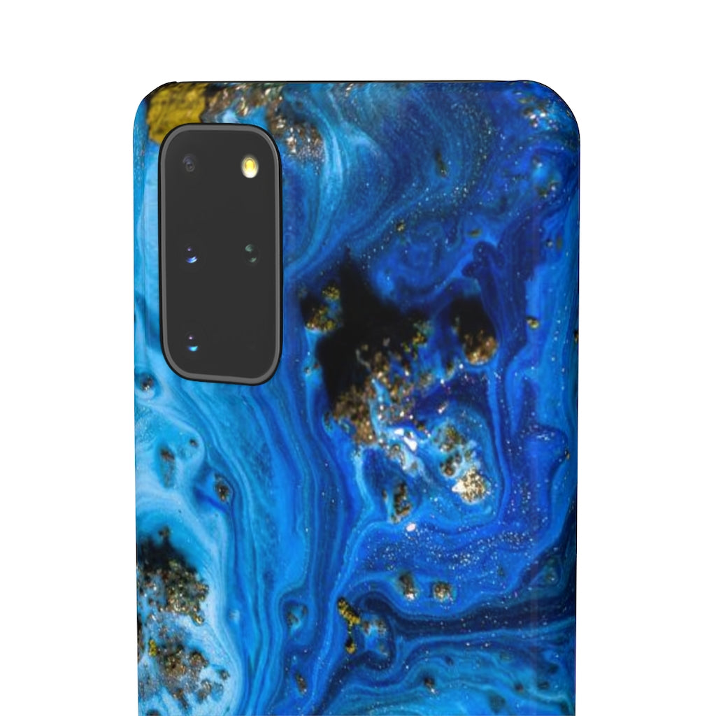 Blue Ice Melt Ink Art Android Case (Slim) Phone Case