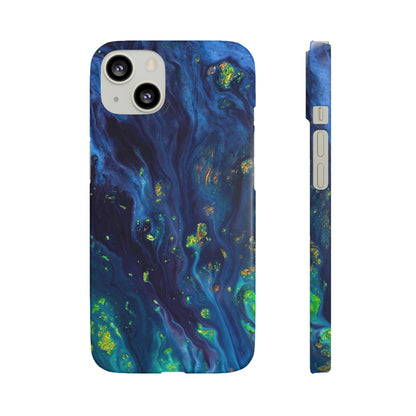 Green Opal Ink Art iPhone Case (Slim) iPhone 13 Matte Phone Case