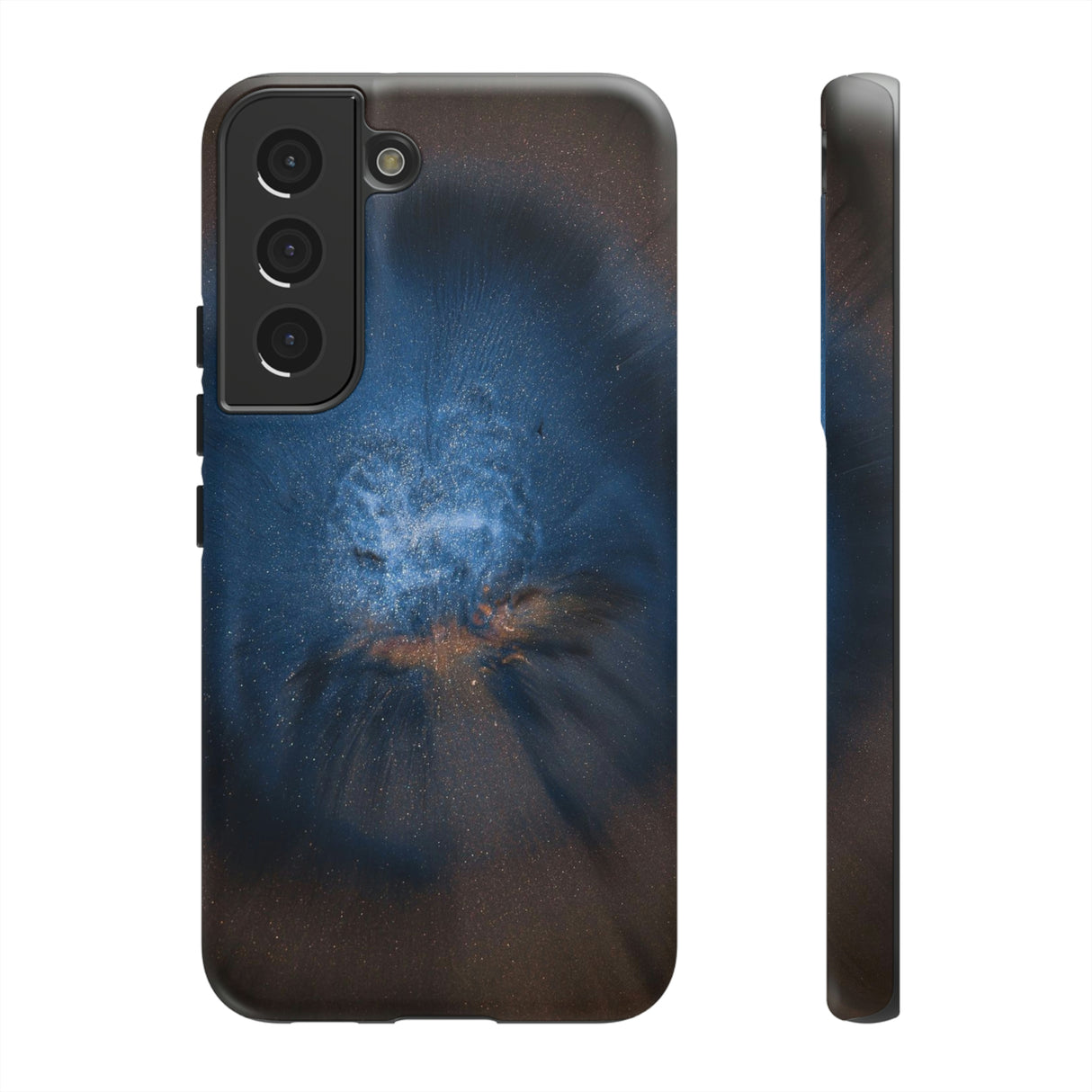 Blue Space Ink Art Android Case (Protective) Samsung Galaxy S22 Matte Phone Case