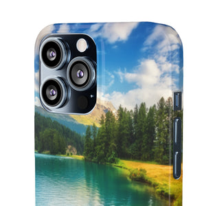 Fantastic Azure Alpine Lake Samsung/iPhone (Slim) iPhone 13 Pro Max Glossy Phone Case