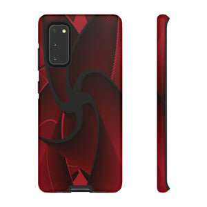 Red Liquid Spiral Android Case (Protective) Samsung Galaxy S20 Matte Phone Case