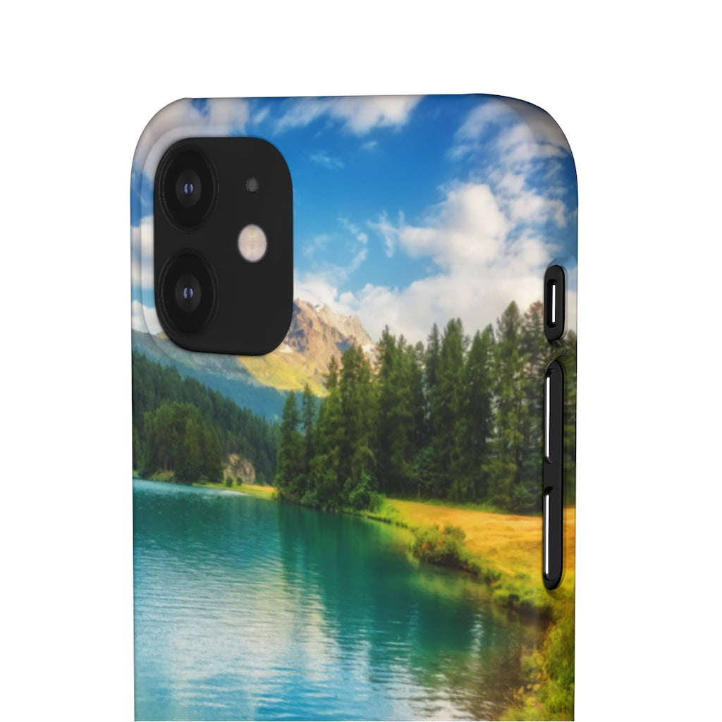 Fantastic Azure Alpine Lake Samsung/iPhone (Slim) iPhone 12 Mini Matte Phone Case