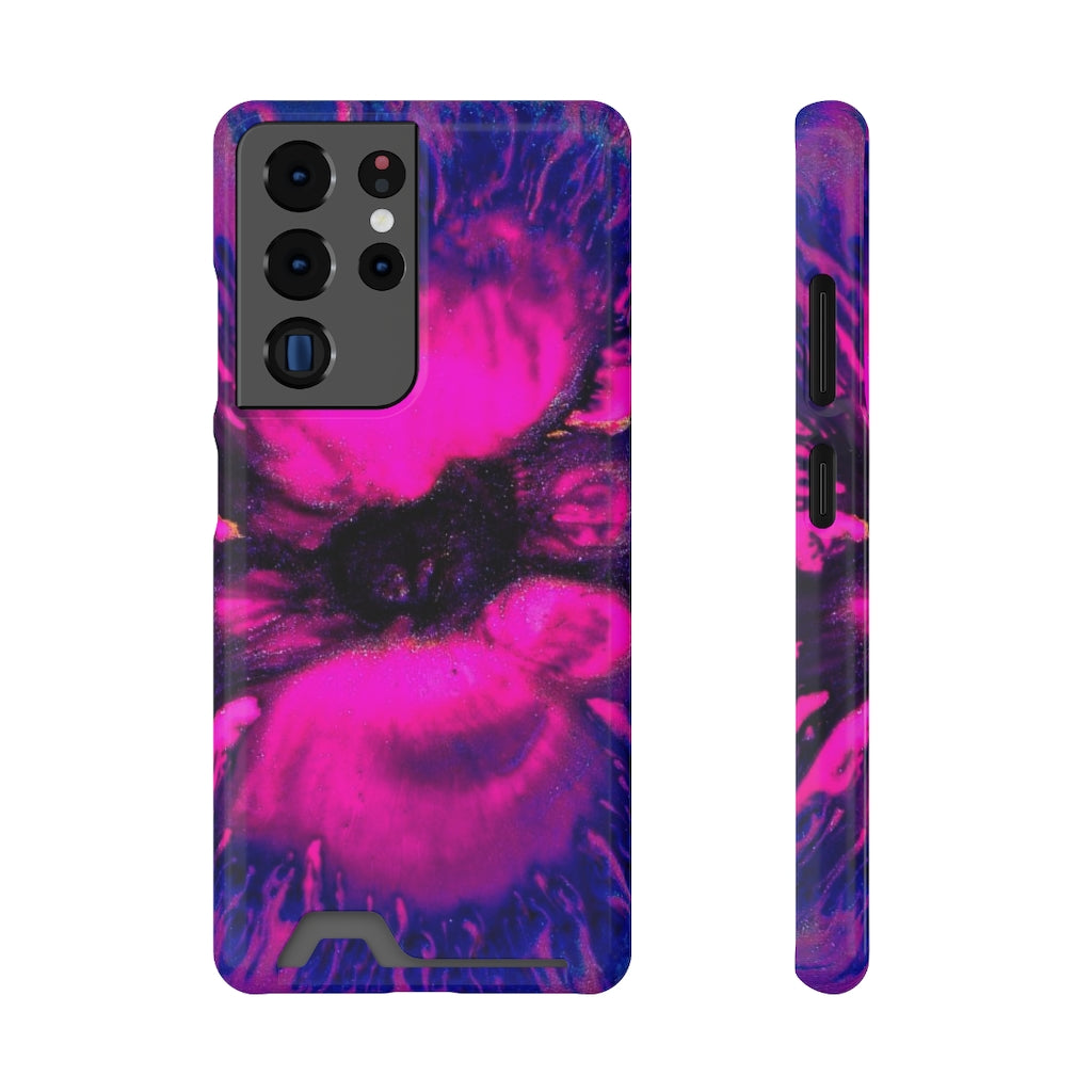 Deep Pink Ink Art Android Case (Card) Samsung Galaxy S21 Ultra Glossy Without gift packaging Phone Case