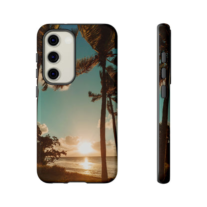 Sundown Palmtrees Android Case (Protective) Samsung Galaxy S23 Glossy Phone Case