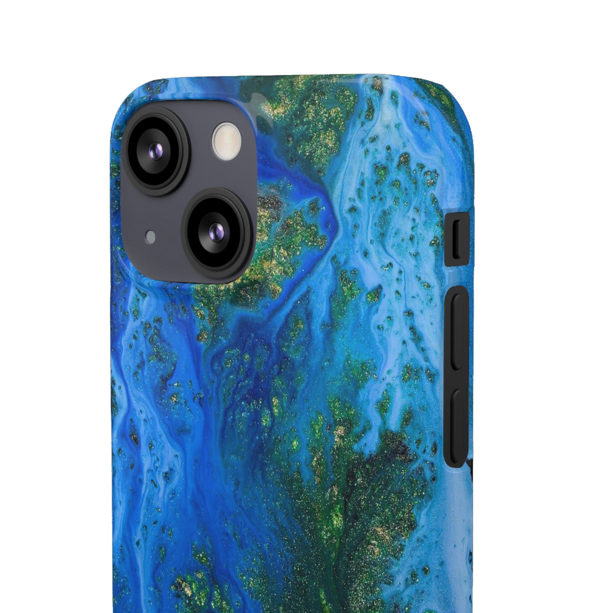 Blue Globe Ink Art iPhone Case (Slim) Phone Case