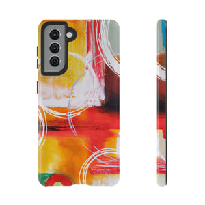 Abstract Yellow Android Case (Protective) Samsung Galaxy S21 Glossy Phone Case