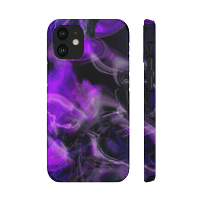 Purple Marble iPhone Case (Slim) iPhone 12 Mini Glossy Phone Case