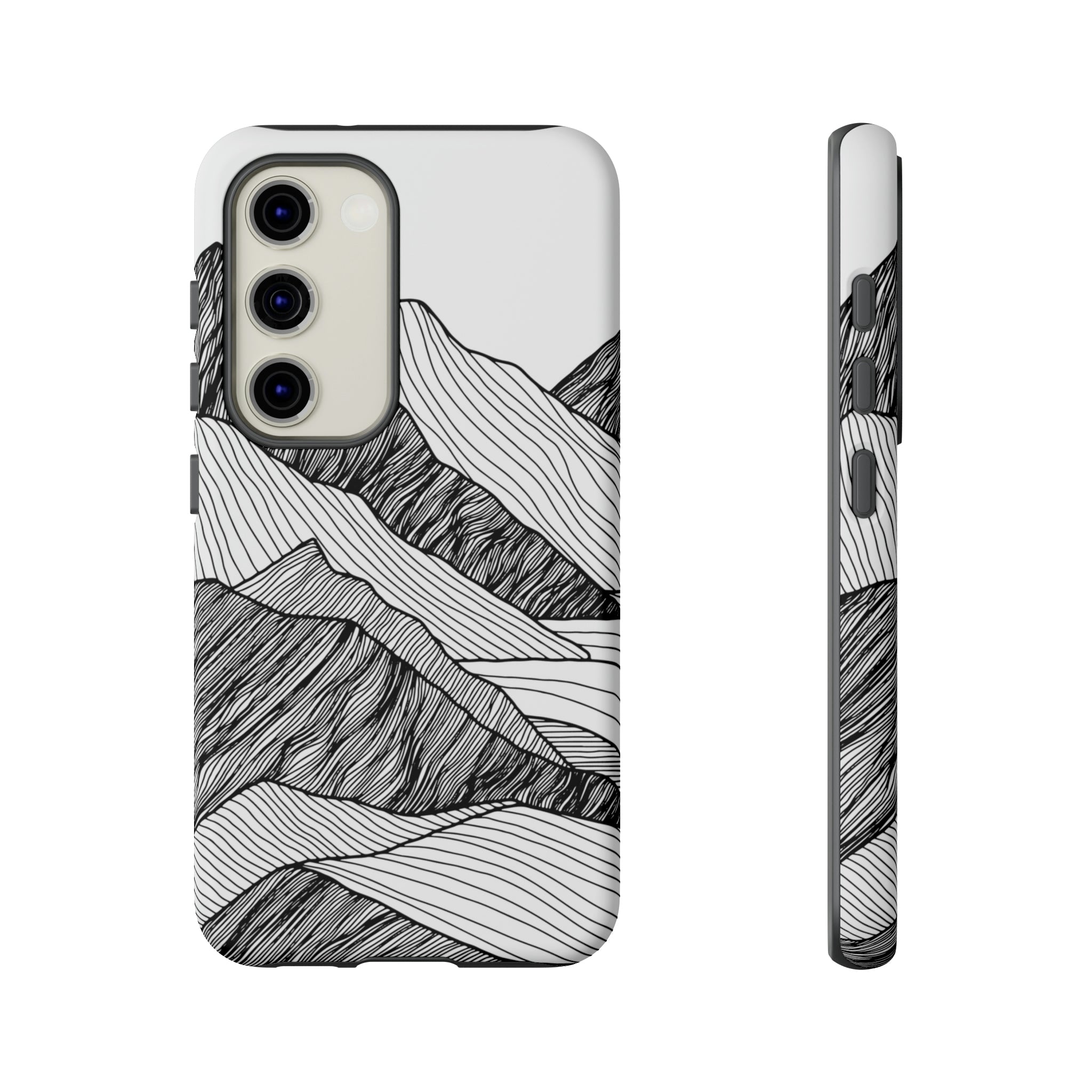 Mountain Line Art Android Case (Protective) Samsung Galaxy S23 Matte Phone Case