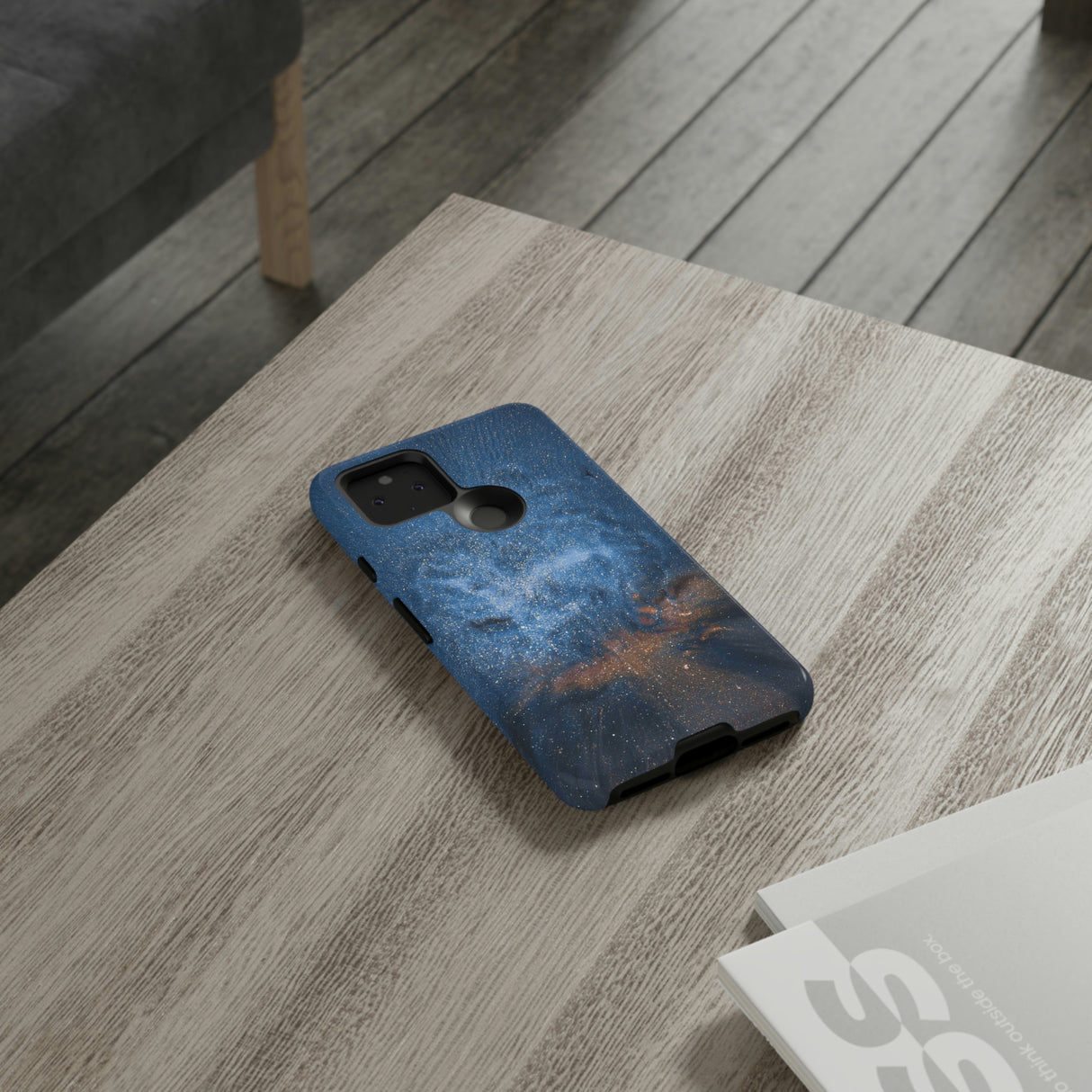 Blue Stardust Ink Art Android Case (Protective) Phone Case